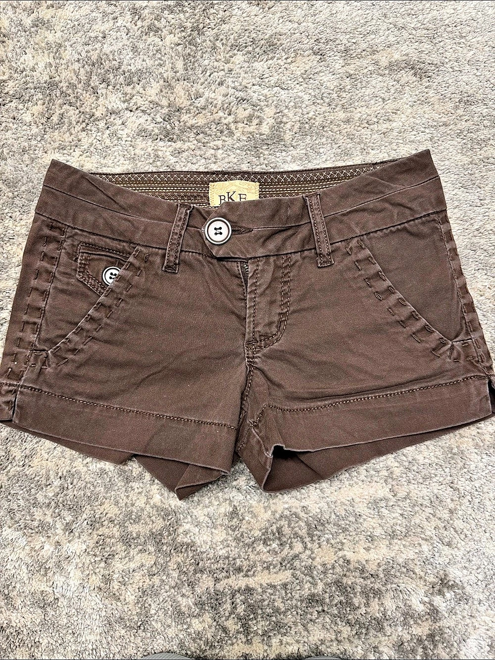 BKE Buckle shorts, Brown Size 25